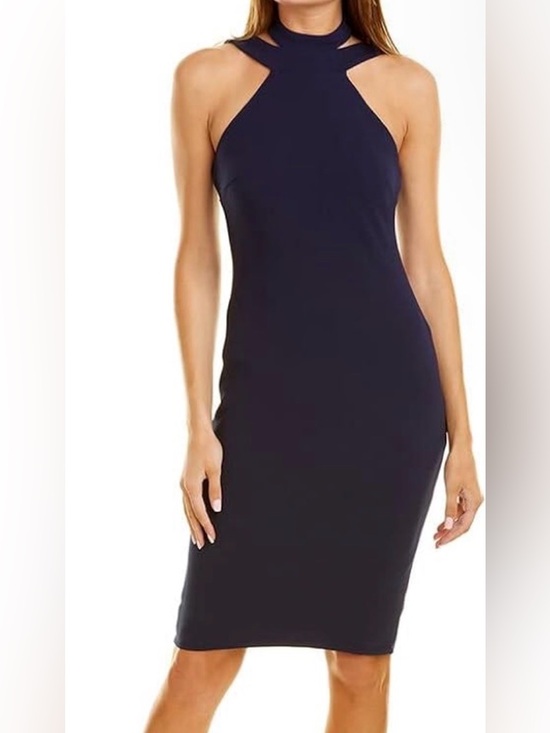 bebe Dresses & Skirts - Bebe Women’s Halter top Black Dress With Choker Size Large